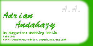 adrian andahazy business card