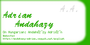 adrian andahazy business card